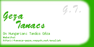 geza tanacs business card